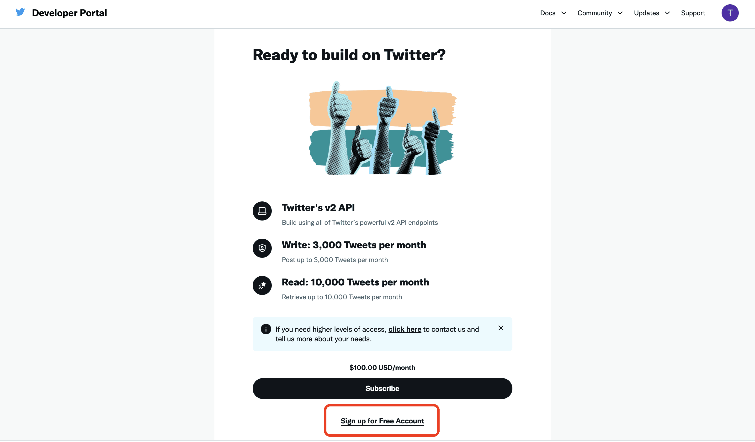 Create a X Developer account