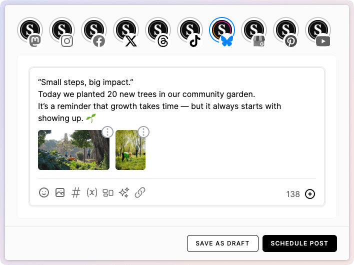 Schedule Bluesky posts