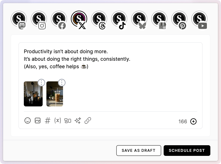 Schedule your X posts