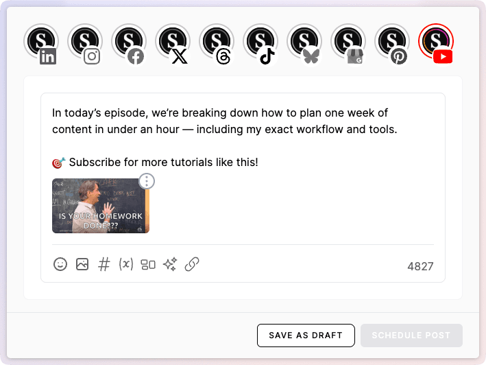 Schedule YouTube Shorts