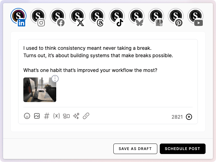 Schedule LinkedIn posts