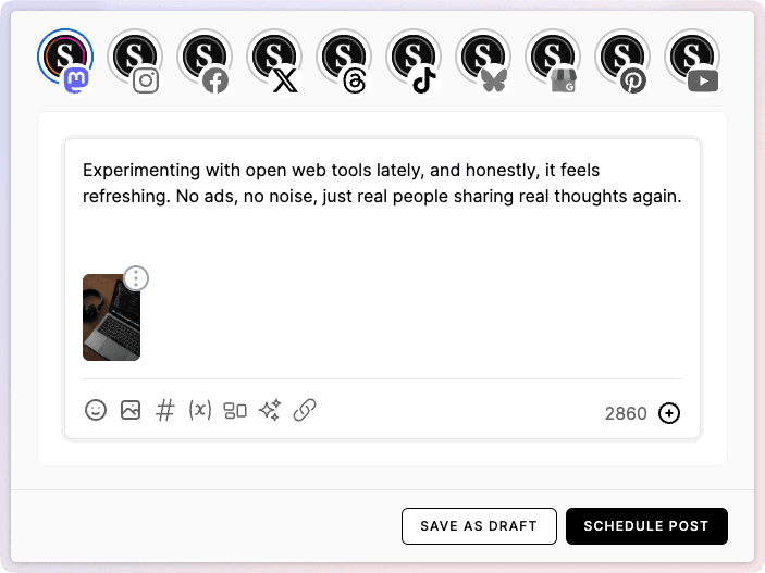 Schedule Mastodon posts