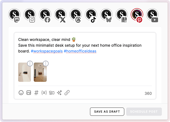 Schedule Pinterest posts