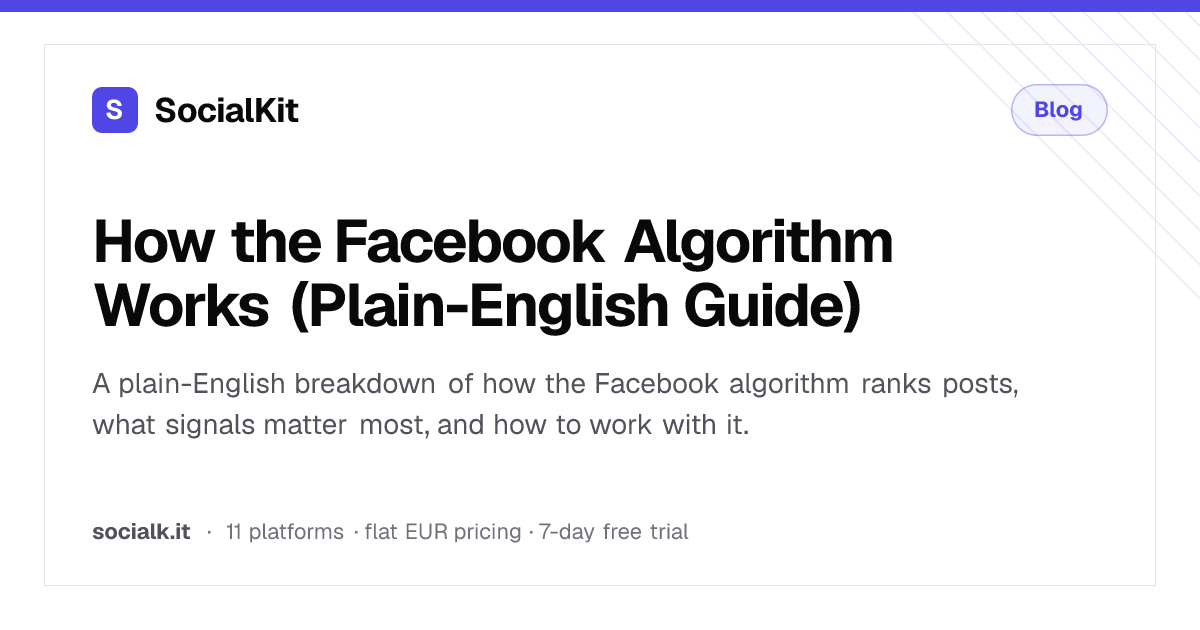 How the Facebook Algorithm Works (Plain-English Guide)