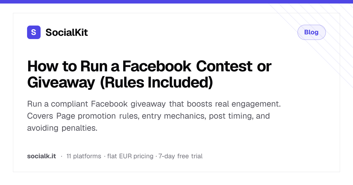 How to Run a Facebook Contest or Giveaway (Rules Included)