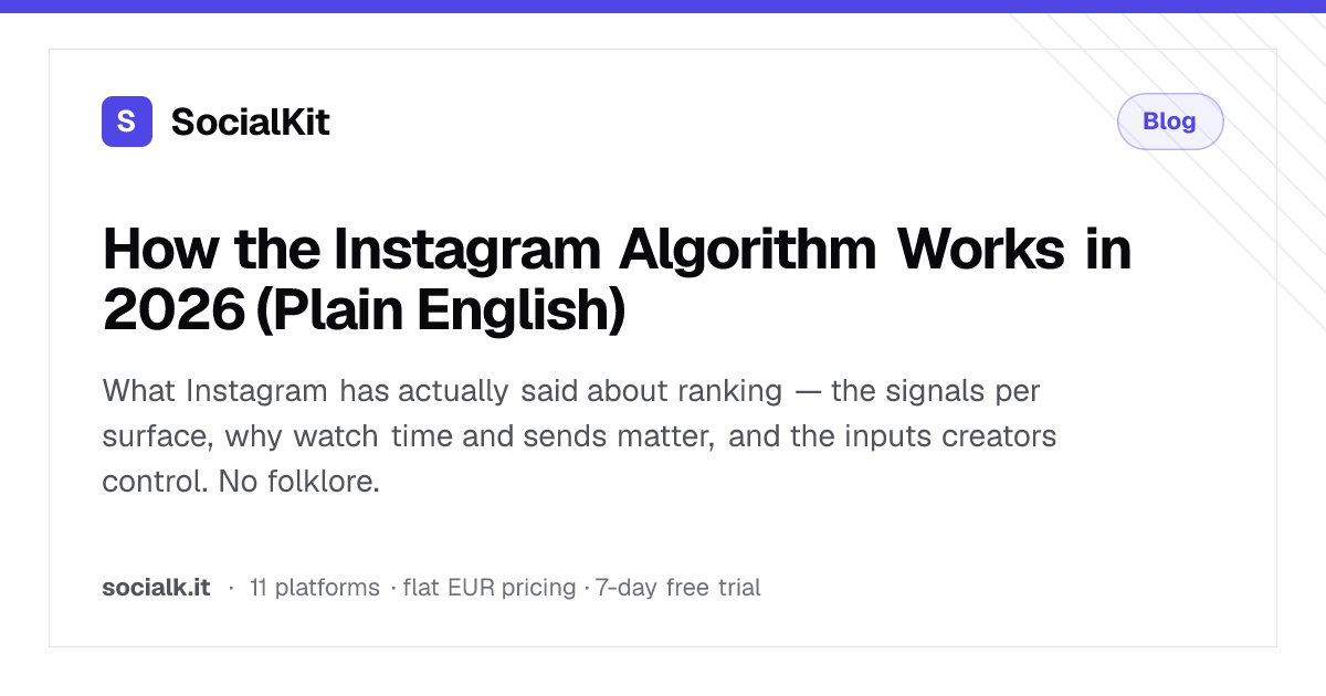 How the Instagram Algorithm Works in 2026 (Plain English)