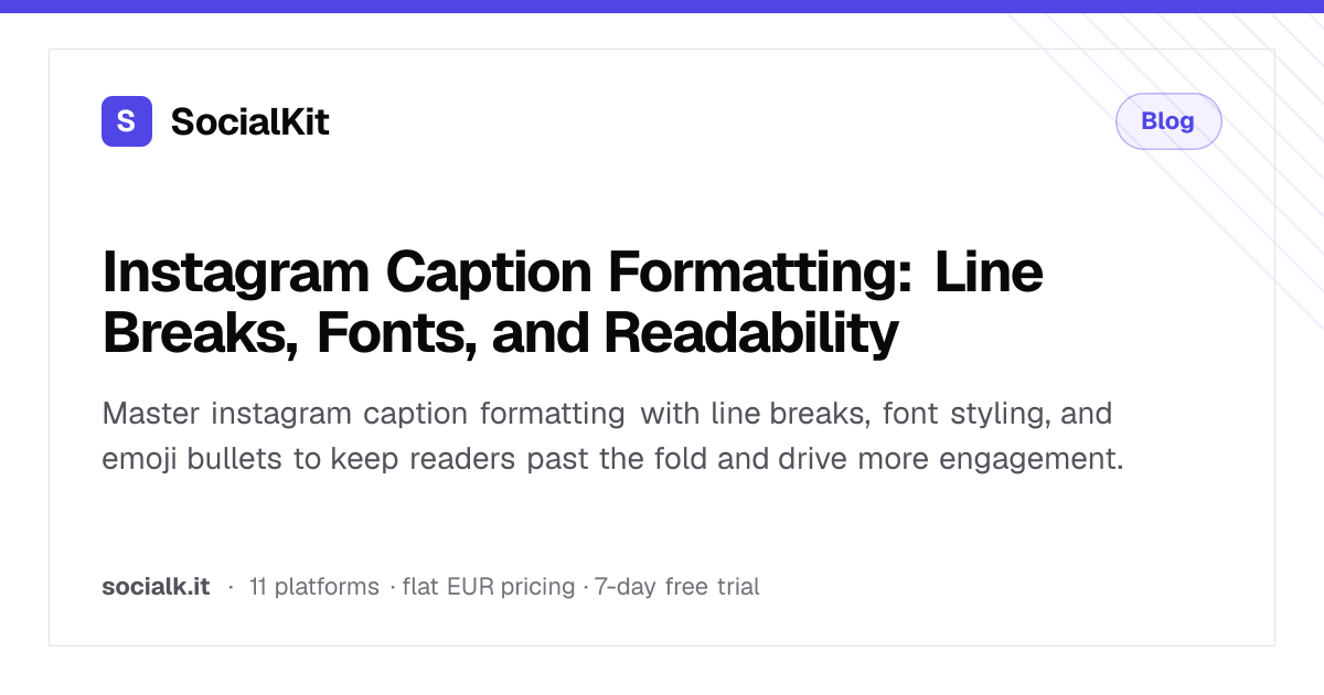 Instagram Caption Formatting: Line Breaks, Fonts, and Readability
