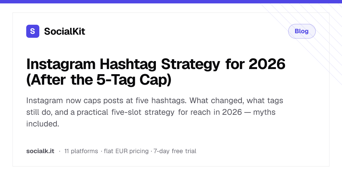 Instagram Hashtag Strategy for 2026 (After the 5-Tag Cap)