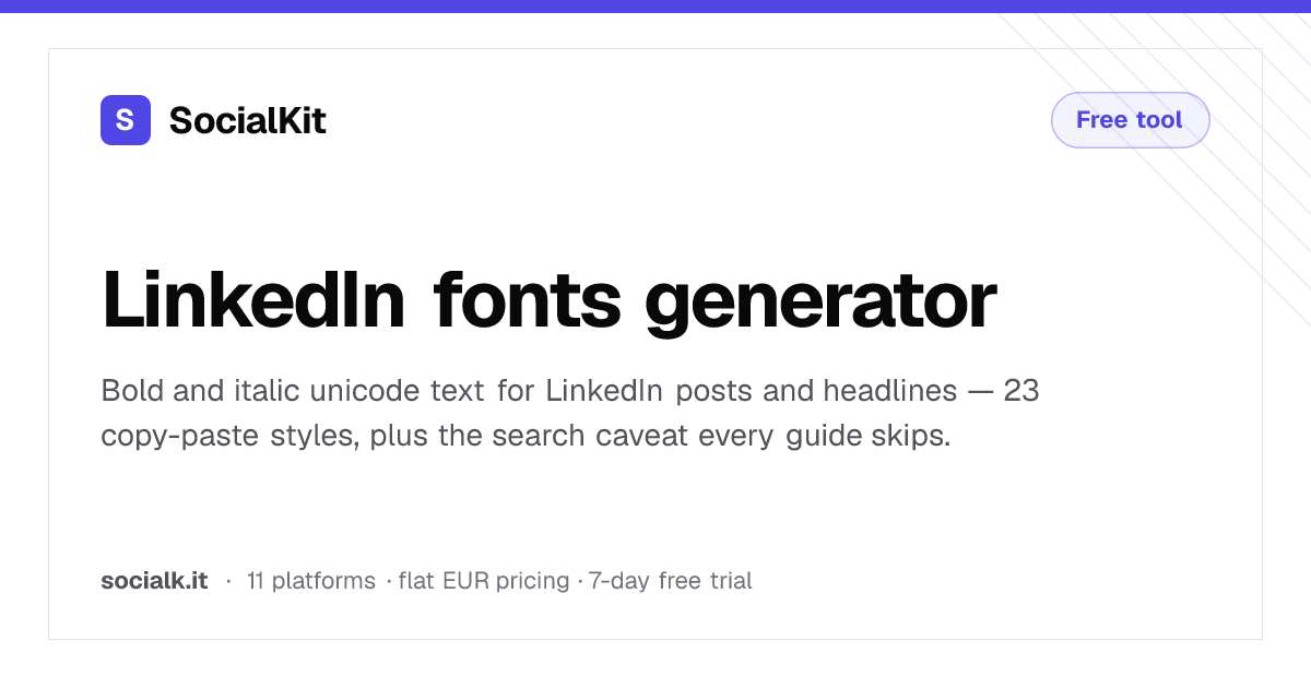 LinkedIn Fonts Generator: Bold & Italic Copy-Paste Text